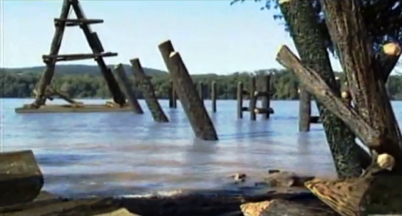 Rhine river bridge - Pillings driven in by pile driver History of Project Management